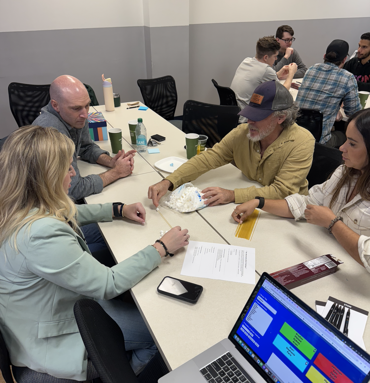 Team building trust and alignment during a facilitated session